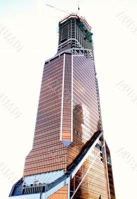 Construction of building in the area `Moscow City`