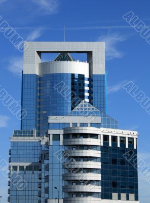 High tech building of the area `Moscow City`