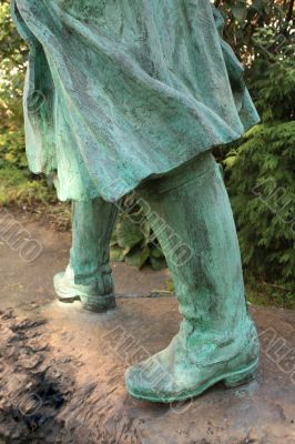 Walking in high boots