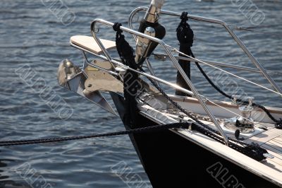 anchor on a sailing yacht