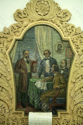 Mosaic in Moscow Metro