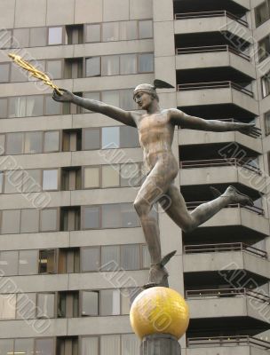 The sculpture `Mercury`