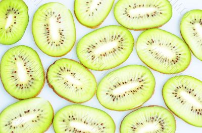 Slices of kiwi fruits