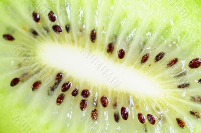 Slices of kiwi fruits