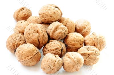 A pile of walnuts