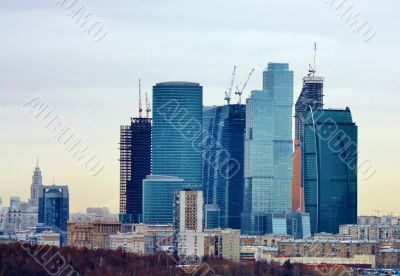 View of the area `Moscow City`