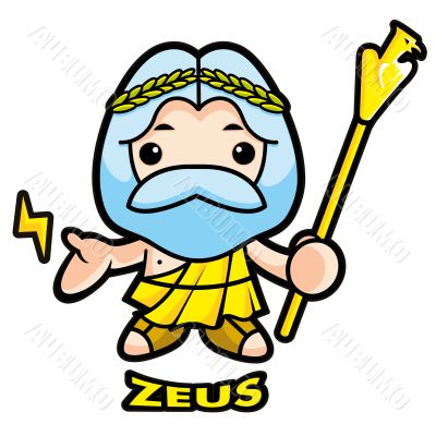 Of sky and thunder god Zeus