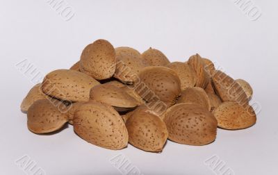 Almonds isolated on white