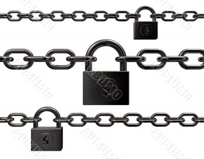 padlock with dollar symbol