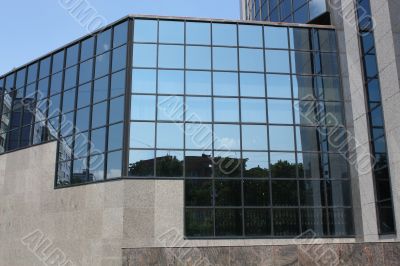 Fragment of the facade of a modern building