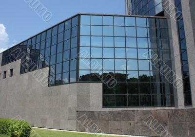 Fragment of the facade of a modern building