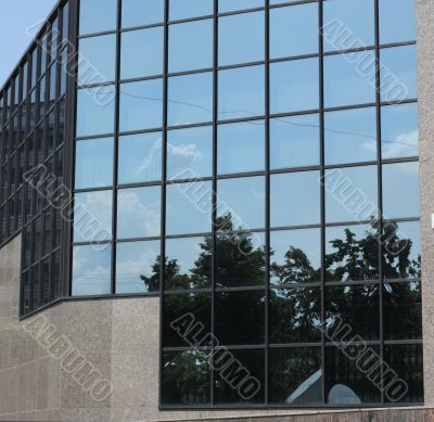 Fragment of the facade of a modern building