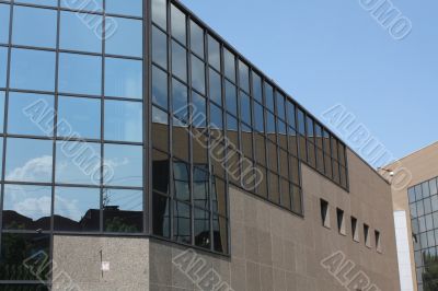 Fragment of the facade of a modern building