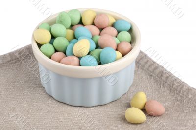 colorful dyed easter eggs