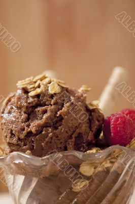 close up shot of a ice cream cup