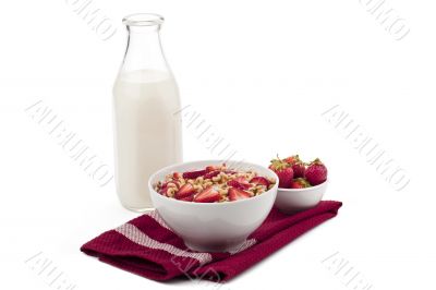  fruity cereal with milk