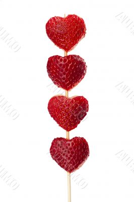 heart shape strawberries