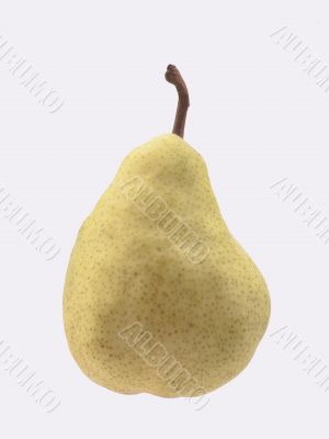 green pear isolated on a white