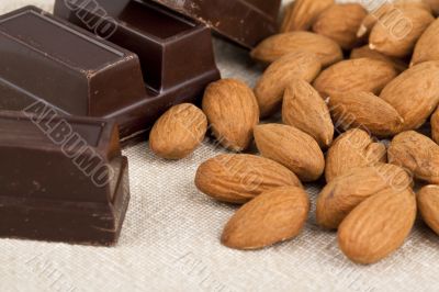 chocolate and almonds
