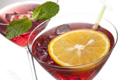 glasses of strawberry drinks