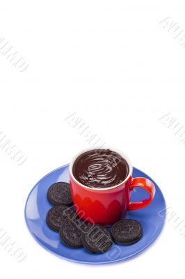 hot chocolate and cookies