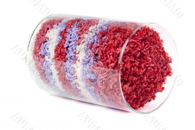 colorful rice grains