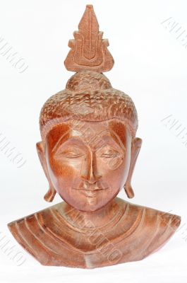 Wooden buddha sculpture