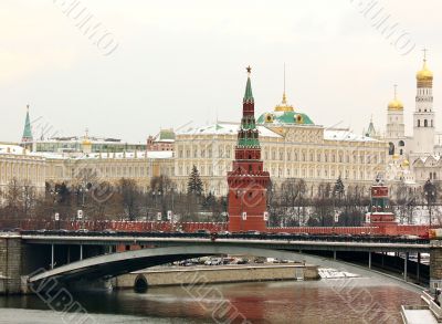 Golden domes of Moscow Kremlin