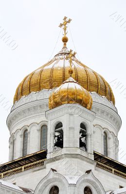 Domes of Christ the Saviour Cathedral in Moscow