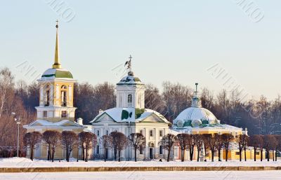 Kuskovo estate. General view from the Great Pond