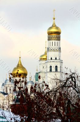 Golden domes of Moscow Kremlin