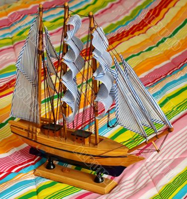 Model of the sailing ship