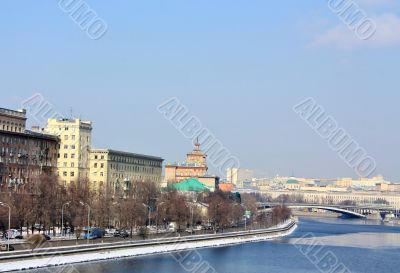 Moscow River in the spring