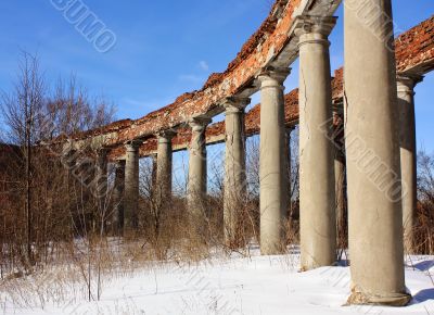 colonnade of the old manor