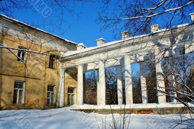 colonnade of the old manor