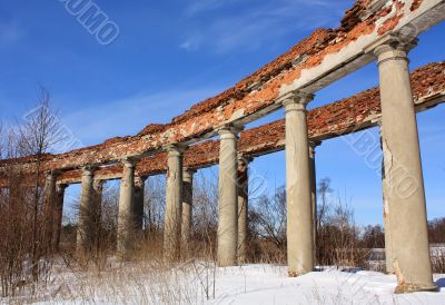 colonnade of the old manor