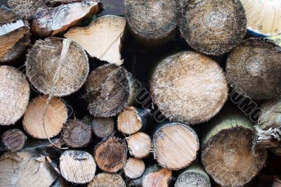 Stacked wood