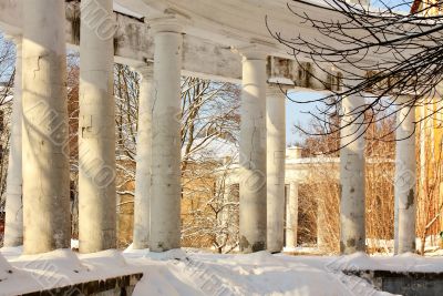 colonnade of the old manor