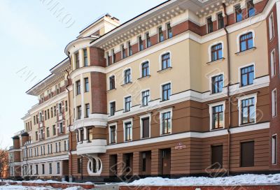 Facade of a new building