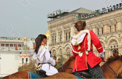 Horsewoman and Horseman