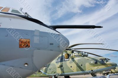 nose of the military aircraft