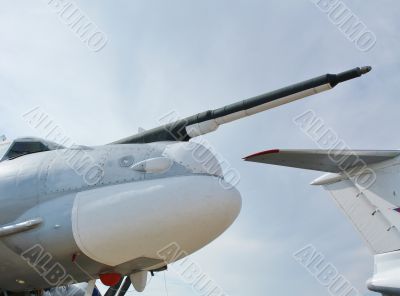 nose of the military aircraft