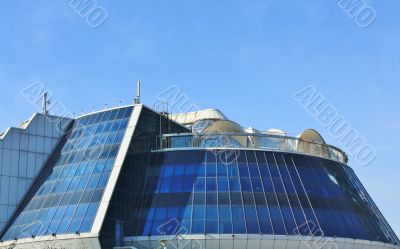 Dome of high-tech style building