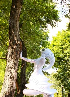 Girl in a fancy masquerade dress 