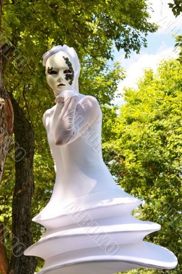 Girl in a fancy masquerade dress 