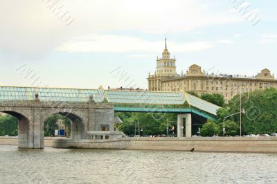 Andrew`s Footbridge in Moscow