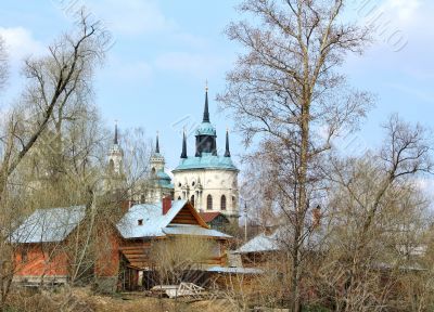 Rural landscape with church