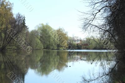 House on the lakes bank