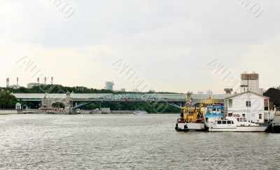 Cityscape with river
