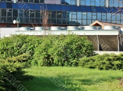 Vent pipes on the roof